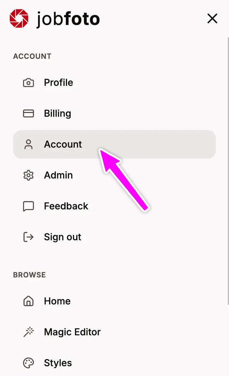 Danger Zone section with Delete Account button