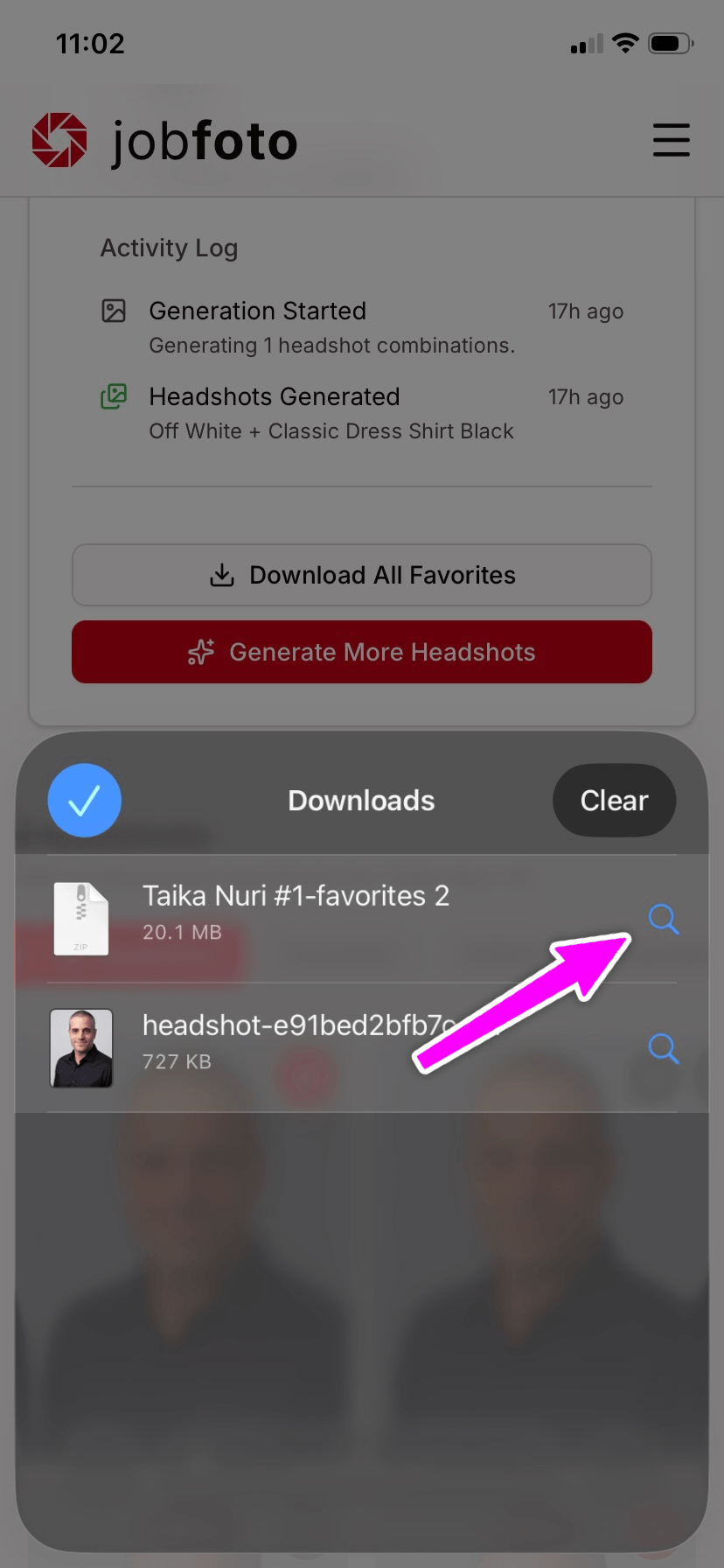 Zip file in the Files app on iPhone before extracting