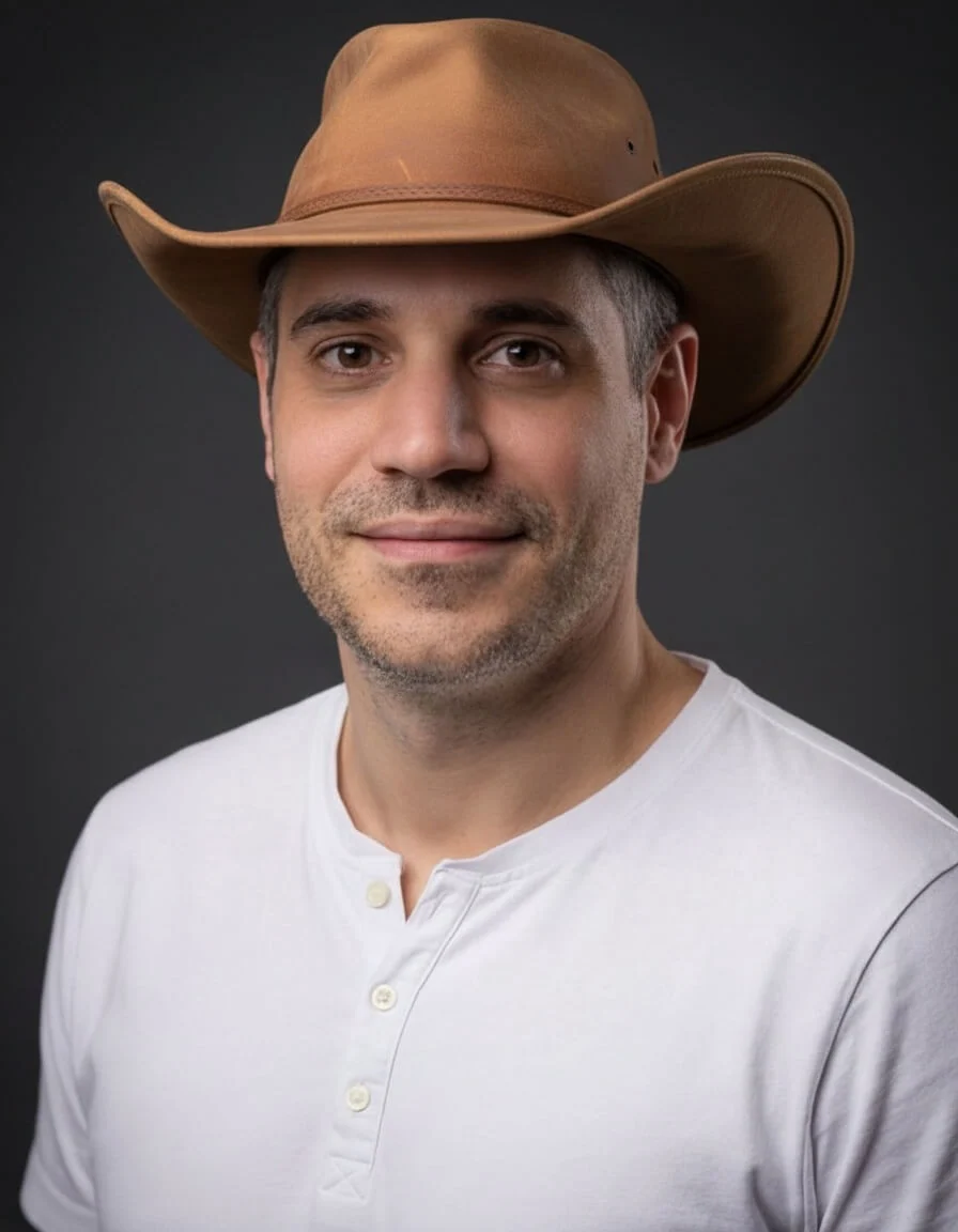 Custom edit result: cowboy hat added