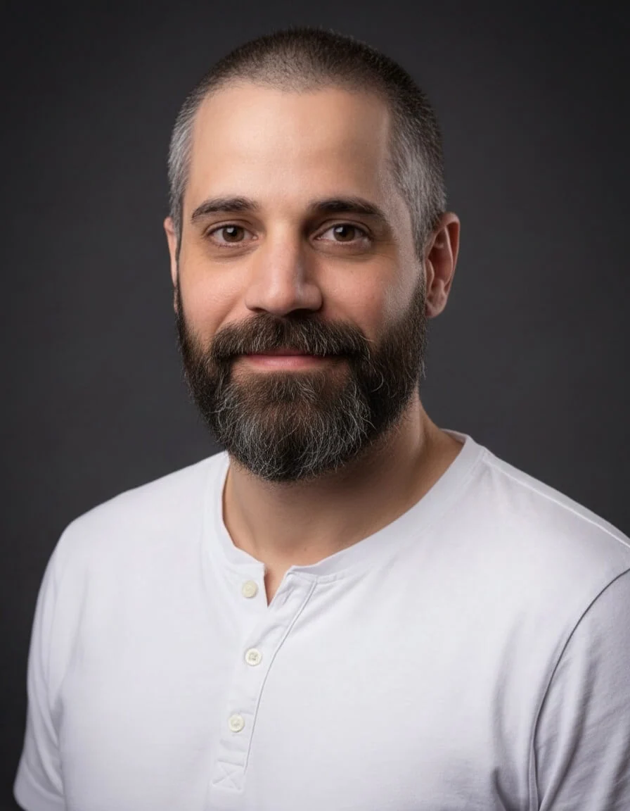 Full beard result with groomed beard added