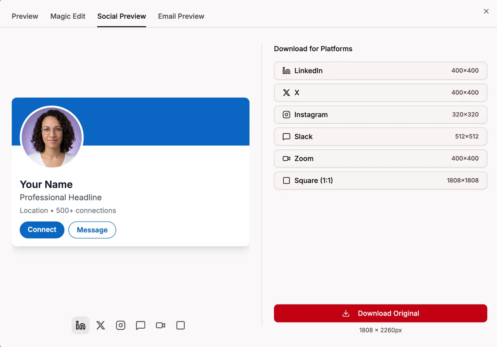 Social media preview image with name and title overlay